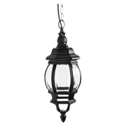 TECNOLITE FAROL COLGANTE COLONIAL CRISTAL BISELADO NEGRO