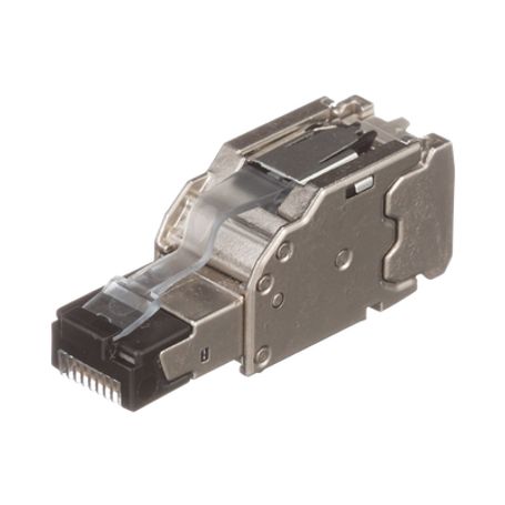 PANDUIT PLUG RJ45 BLINDADO INSTALACION RECTA TERMINACION EN CAMPO CERTIFICABLE COMPATIBLE CON CAT5E CAT6 Y CAT6A COLOR PLATA