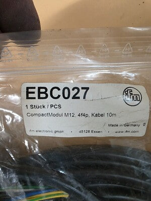 IFM EFECTOR CABLE DE CONEXION HEMBRA AC/DC M12 10 M PVC