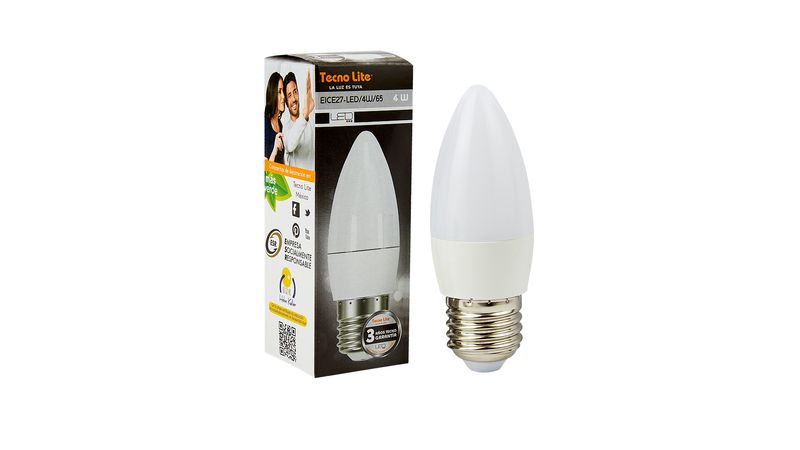 TECNOLITE LAMP LED VELA 4W100-240V6500KE27470LM EICE27-LED/4W/65