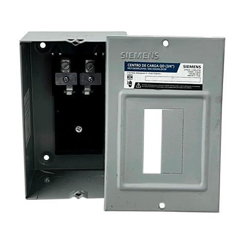 SIEMENS CENTRO DE CARGA P/QD 2 POLOS 70A EMPOTRAR GRIS