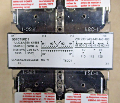 TRANSFORMADOR DE CONTROL 1F 200VA 440V/220V