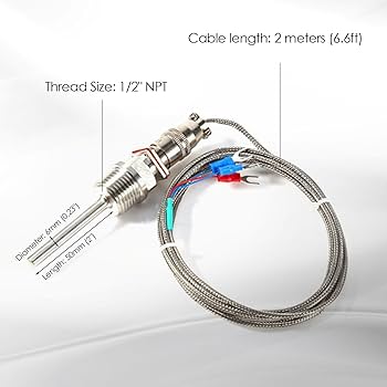 SENSOR PT100 DE 1/4 X 1.5" + CONEXION DE 1/4 NPT + 3MTS DE EXT