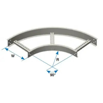 CROSSLINE CURVA HORIZONTAL CHAROLA 9" RADIO 12 45 GRADOS