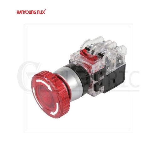 AUTONICS BOTON HONGO ILUMINADO 22MM 1/2 GIRO