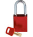 BRADY CANDADO DE SEGURIDAD ROJO 1.5" CON LLAVE 99552