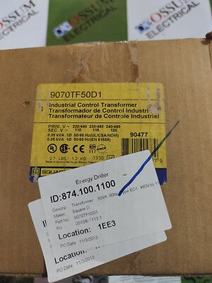 TRANSFORMADOR DE CONTROL 50VA 440-220V/24V