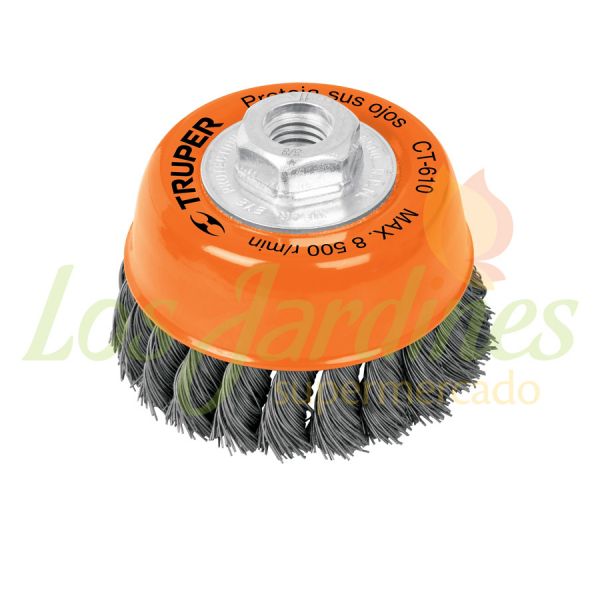 TRUPER COPA TRENZADA P/ESMERILADORA 5  ENT 5/8