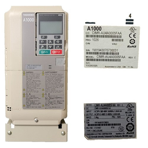 YASKAWA VARIADOR A1000 2HP 440VAC