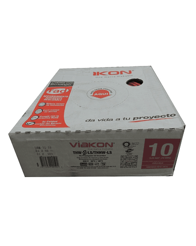 VIAKON CABLE 6 BLANCO THHW ROLLO 100 MTS