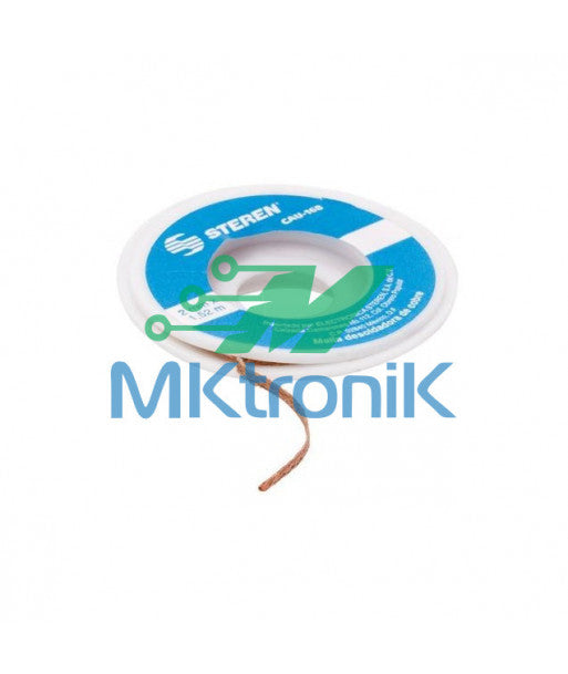 STEREN MALLA DESOLDADORA DE COBRE 2MM X 1.50 MT