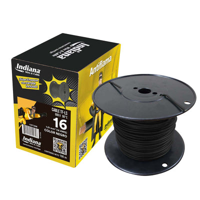 INDIANA CABLE 18 NEGRO TF-LS CAJA 100 MTS