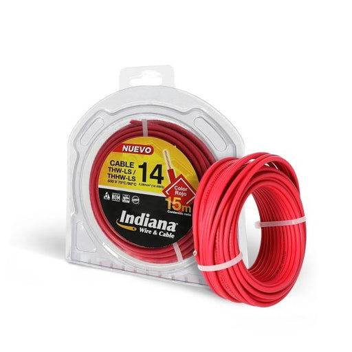 CABLE INDIANA 14 AWG ROJO METRO