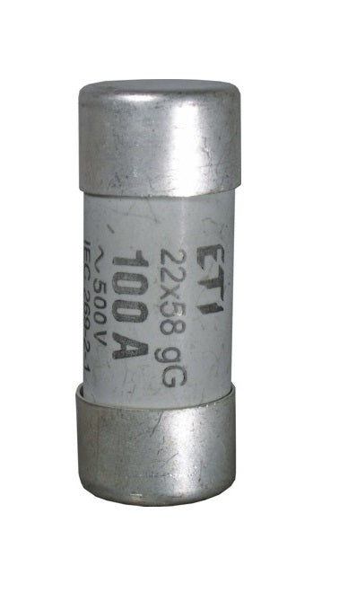 BUSS FUSIBLE CILINDRICO 22X58mm 100 AMPS C22G100