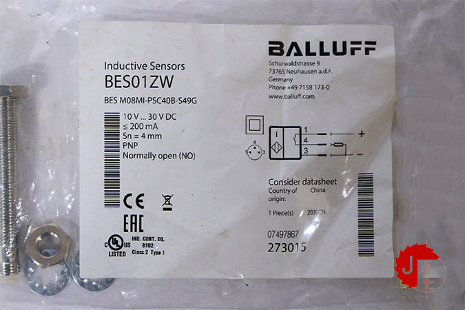 BALLUFF SENSOR INDUCTIVO M8x60 PNP NA CASI-RAS SN4mm LATON SIN NIQUEL CONEC M8 3P