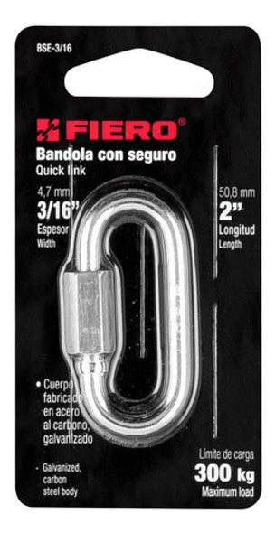 TRUPER BANDOLA MOSQUETON DE ACERO DE 3/16""