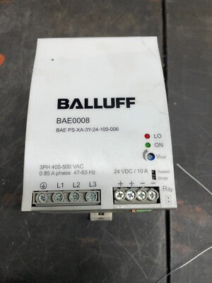 BALLUFF BAE0008 POWER SUPPLY 340-575VAC/24VDC 240W 10A