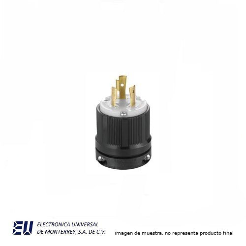 ARROW RECEPTACULO MVUELTA 2P-3H 20A 480V L8-20 ROJO/NEGRO