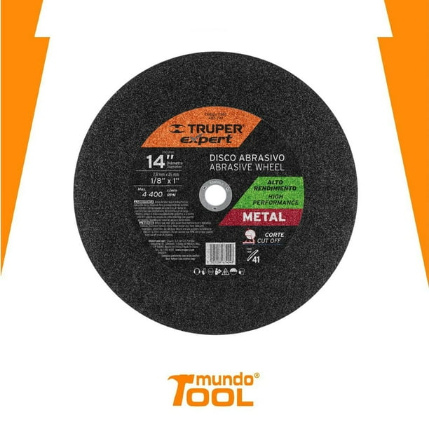 TRUPER DISCO ABRASIVO P/CORTE DE PIEDRA 7"" X 1/8"