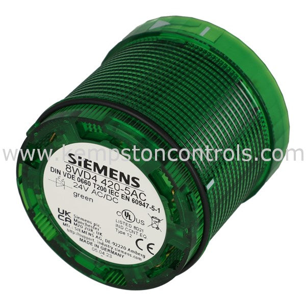 SIEMENS INTEGRATED SIGNAL LAMP SINGLE FLASH LIGHT 24VDC DIAMETER