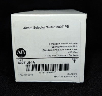 ALLEN-BRADLEY SELECTOR 3 POSITION SPRING RETURN CT