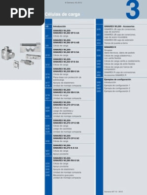 SIEMENS SIWAREX CELDA DE CARGA WL280 RN-S SA 2t C3 Ex AC INOX 6MT