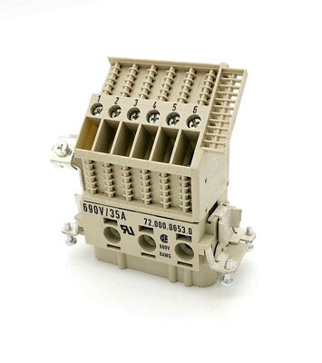 WIELAND PLUG INSERT 750V 35A 6 PINES