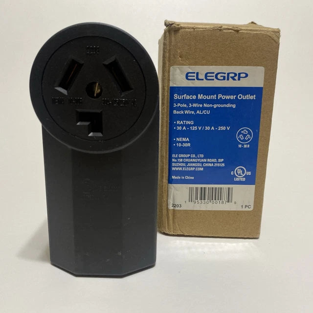 HUBBELL/BRYANT LKG PLUG 30A 125/250V L14-30P B/W 71430NP