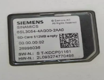SIEMENS SINAMICS SD CARD 8GB EMPTY