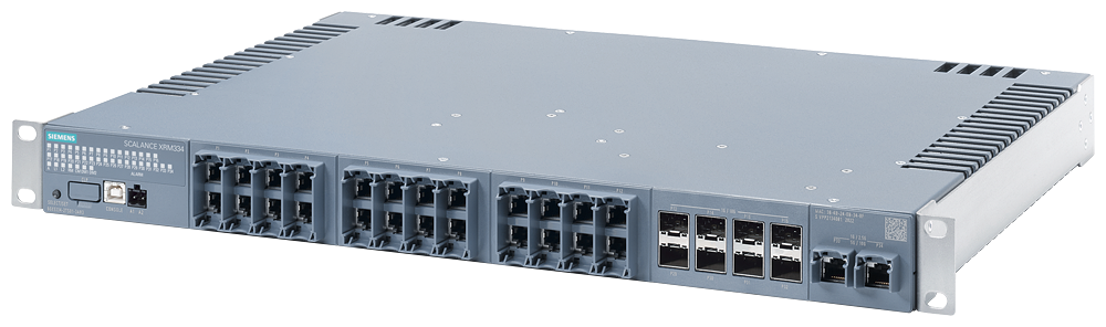 SIEMENS SCALANCE XRM334 MANAGED RACK DE 19" DIAGNOSTICO LED