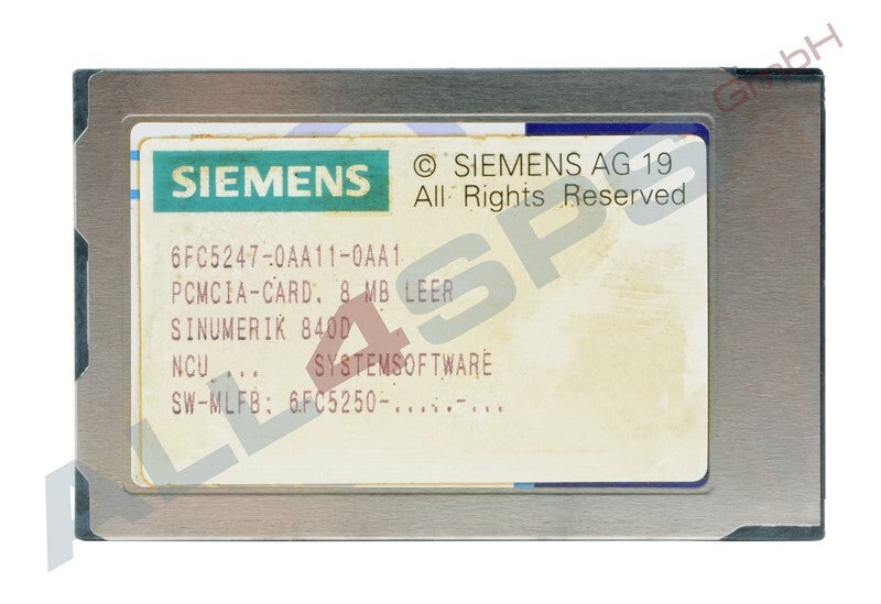 SIEMENS SINUMERIK 802D/810D/840D PCMCIA 8MB PC CARD