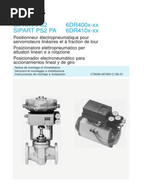 SIEMENS SIPART PS2 REGULADOR DE POSICION ELECTRONEUMATICO 4...20m
