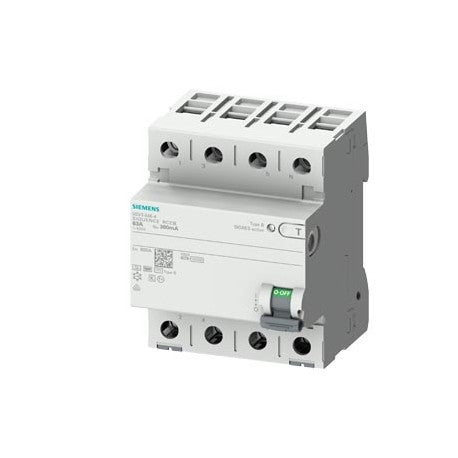 SIEMENS INTERRUPTOR DIFERENCIAL 4P TIPO B RETARDO 25A 300MA 400V