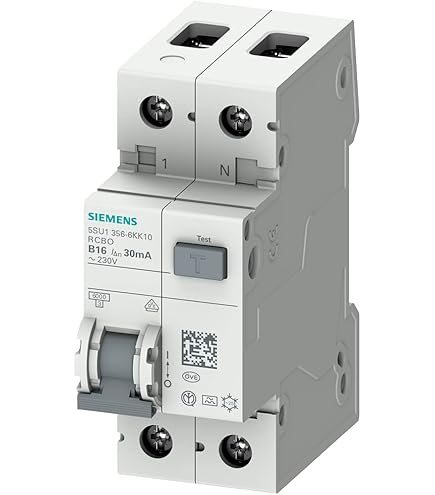 SIEMENS INTERRUPTOR FI/LS 10kA 1P+N 30mA CURVA B 16A