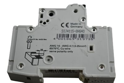 SIEMENS INT TERMOMAG P/RIEL 1P 1.6A D 14KA 240V 70MM