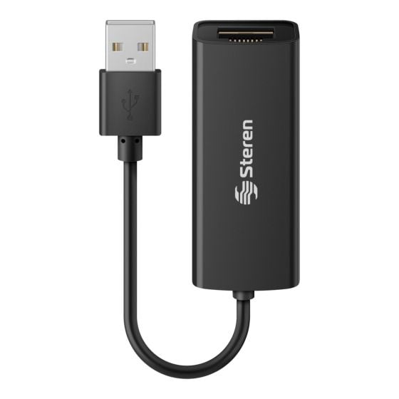 STEREN ADAPTADOR USB A FAST ETHERNER RJ45 C/HUB — Dimeint.com