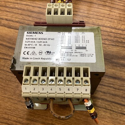 SIEMENS TRANSFORMADOR PRIM 550-208VAC SEC 115-230VAC 2.17-1.08 AM