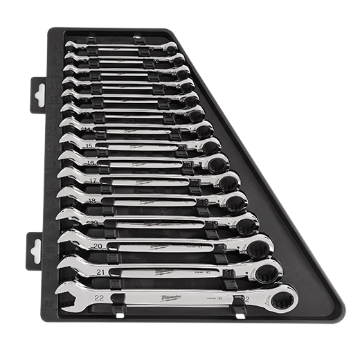 MILWAUKEE LLAVES DE TRINQUETE DE COMBINACION RATCHET METRICAS 15