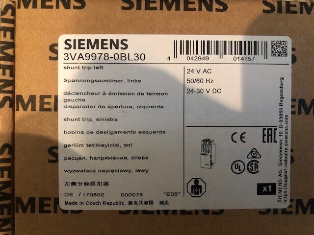 SIEMENS DISPARADOR MIN TENSION 24VAC