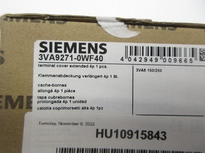 SIEMENS TAPA CUBREBORNES 4P P/ VA6 150/250 3VA5