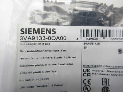 SIEMENS CONEXION PLANA CON TORNILLOS 4 UNIDADES P/3VA6 150/250