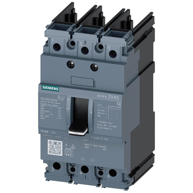 SIEMENS INT TERMOMAG 3VA51 40A 3P 25KA 480VAC