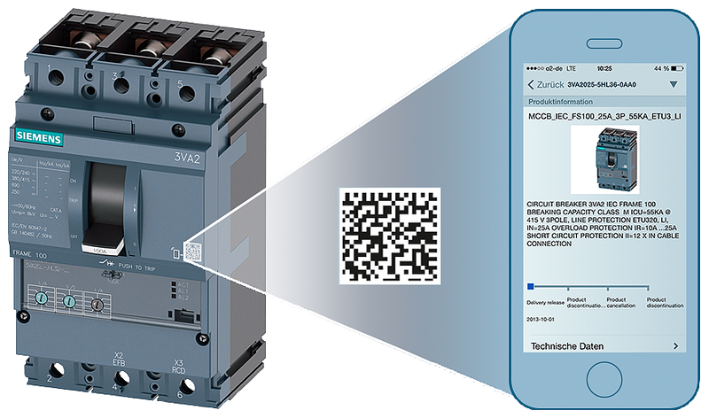 SIEMENS INTERRUPTOR AUTOMATICO 63A  Icu110kA 3P Ir_25-63A