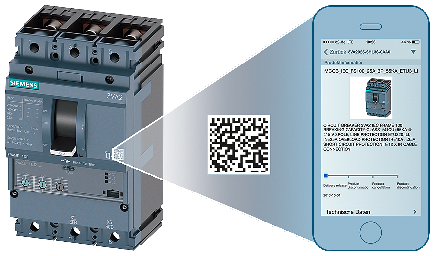 SIEMENS INTERRUPTOR AUTOMATICO 63A  Icu110kA 3P Ir_25-63A