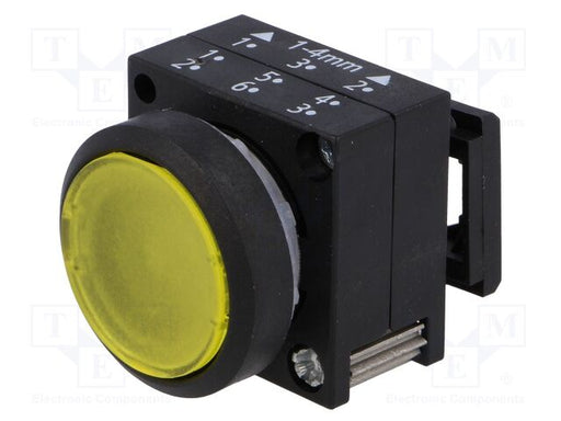 SIEMENS 3SB3 BOTONERA CABEZA BOTON PULS ILUM AMARILLO