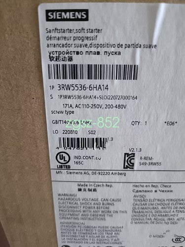 SIEMENS ARRANCADOR SUAVE 171A 110-250V