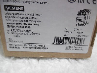 SIEMENS INTERRUPTOR AUTOM S3 15A