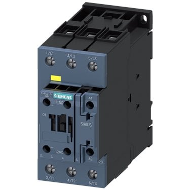 SIEMENS CONTACTOR 41A 18.5KW 400V CONTROL 21-33 VAC/DC 1NC