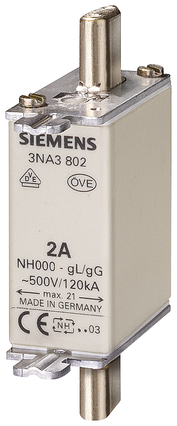 SIEMENS INSERTO CIEGO TAM 00 PARA BASE PORTAFUSIBLE NH
