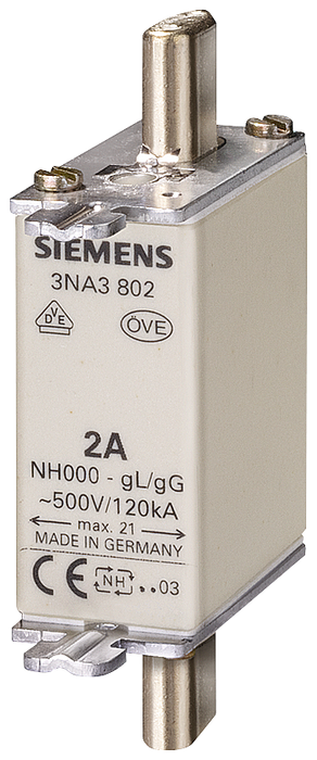 SIEMENS INSERTO CIEGO TAM 00 PARA BASE PORTAFUSIBLE NH